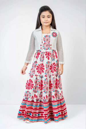 Girls Pink Maxi Dress & Jacket