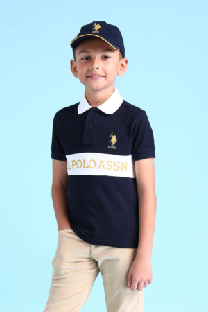 Boys Brand Printed Polo Shirt