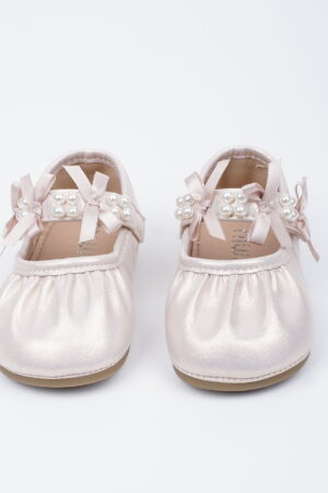Pearl Bow Baby Shoes