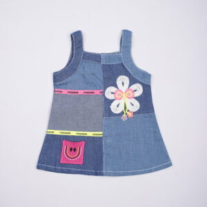 Patchwork Denim Floral Dress
