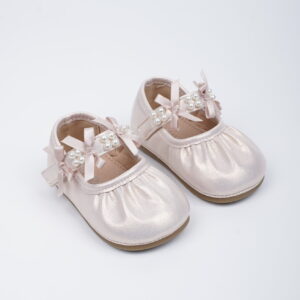 Pearl Bow Baby Shoes