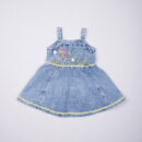 Girls Embroidered Denim Frock