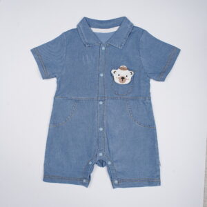 Baby Blue Denim Style Romper