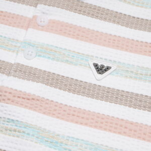 Paper Clip Striped Polo T-Shirt – Pastel Multi