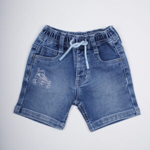 Boys Blue Denim Shorts with Drawstring (Ruff)