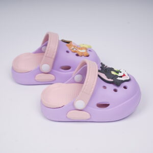 Kids Cartoon Clogs – Purple & Pink