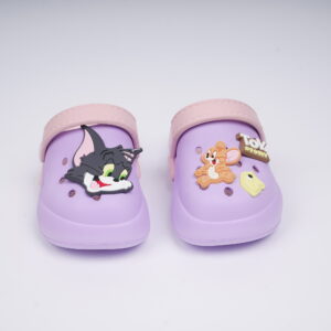 Kids Cartoon Clogs – Purple & Pink