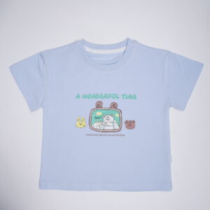 URBANTOTS Kids “A Wonderful Time” T-Shirt – Light Blue