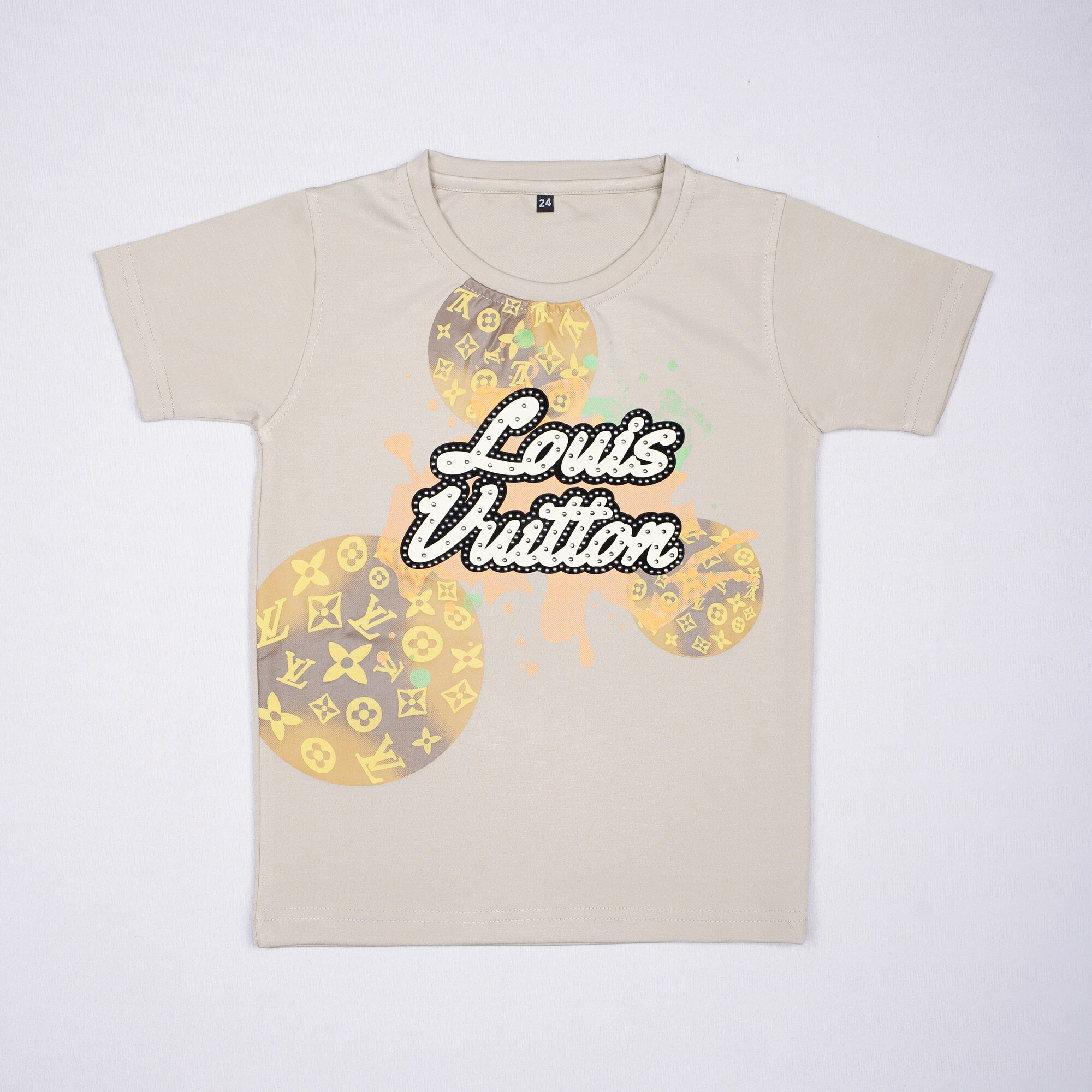 Louis Vuitton Inspired Kids Graphic T-Shirt – Coffee