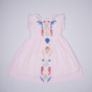 Tiny Twills Pink Embroidered Girls Frock