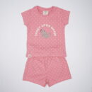 Girls Pink Polka Dot Full Sleeve Night Suit Set