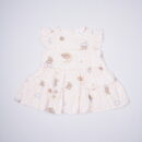 Girls Peach Printed Frock