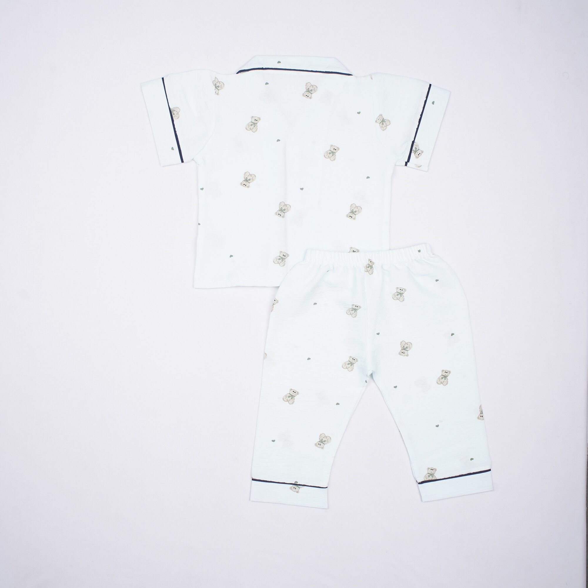 Baby Bear Print Night Suit – Sky Blue