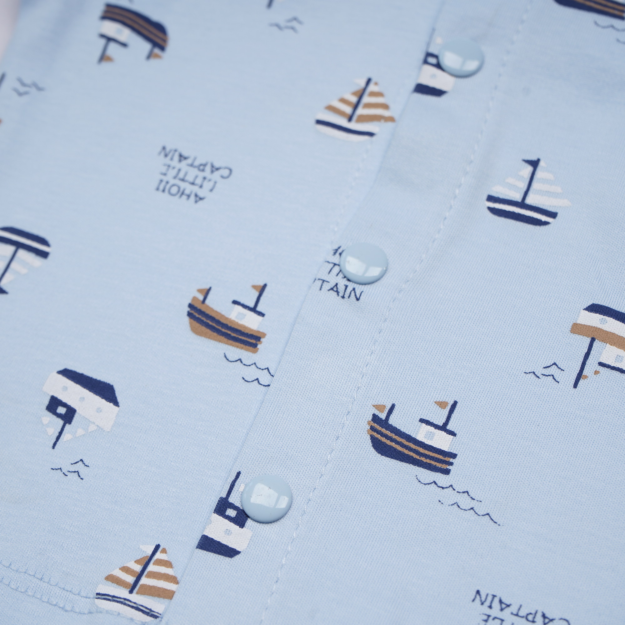 Baby Naturelle Newborn Gift Set – Blue Boat Print