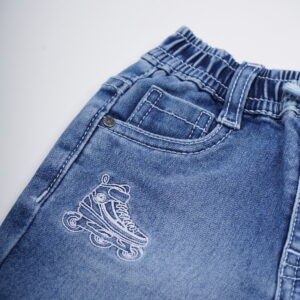 Boys Blue Denim Shorts with Drawstring (Ruff)