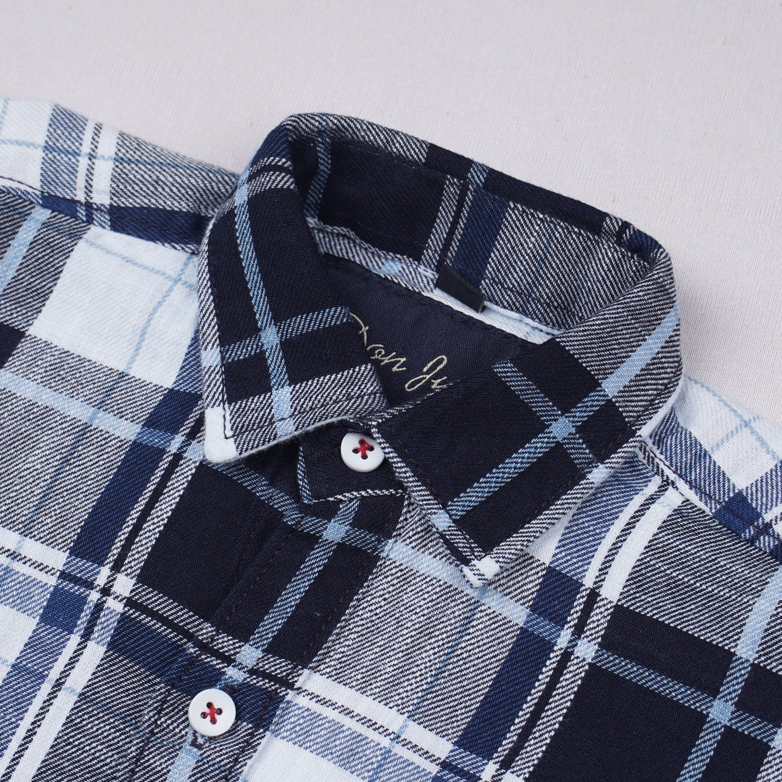 Donjauns casual Blue white shirt