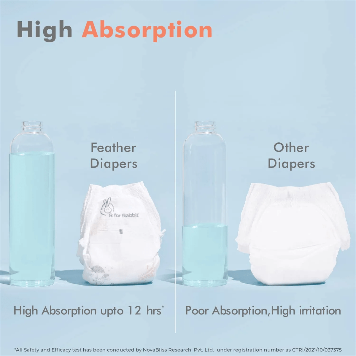 R for Rabbit Feather Diaper M Diaper pack of 26