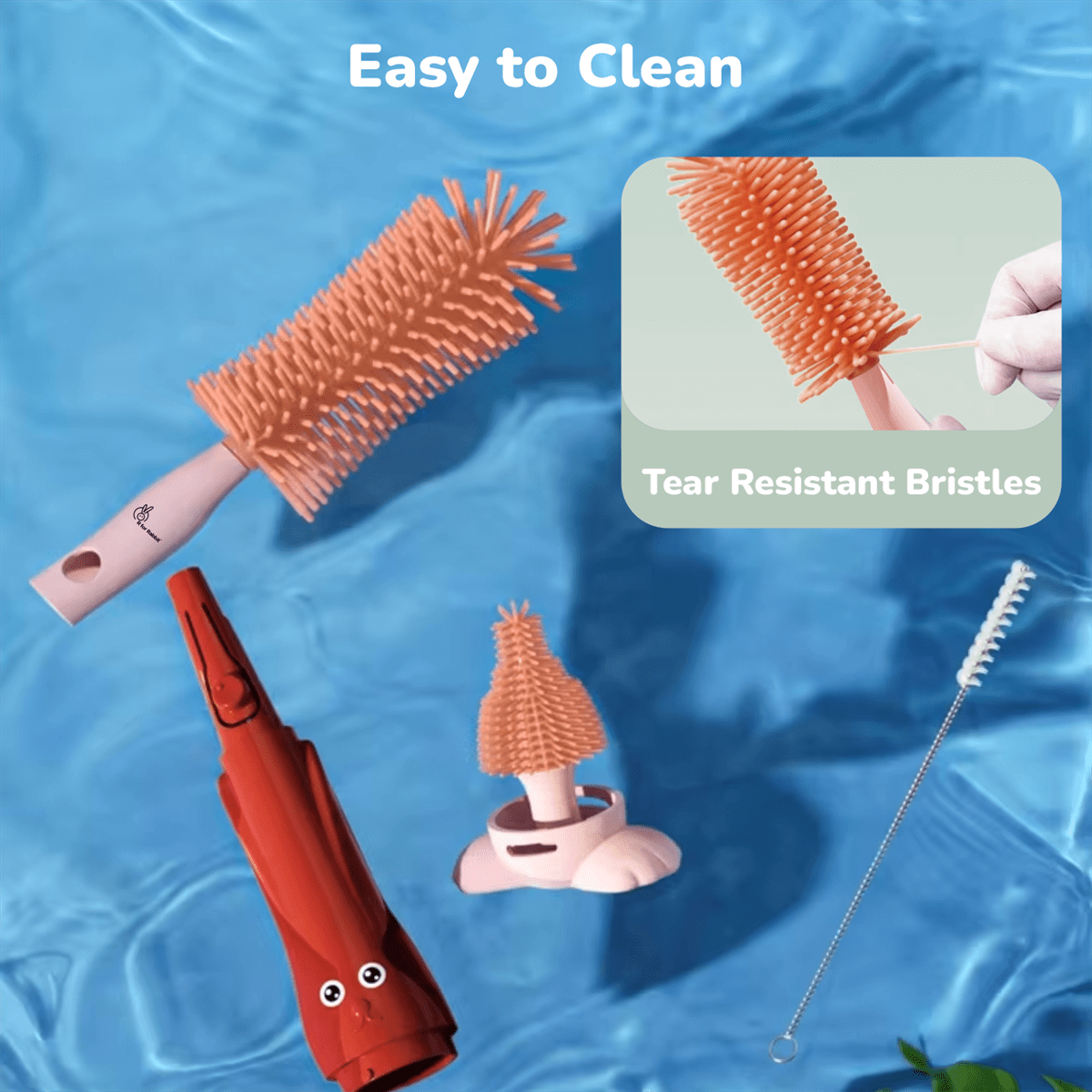 R for Rabbit Electric Brush Cleaning Set (Coral Red)