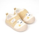 Urbantots Cute Bear Patchwork Canvas Shoes – Beige/Yellow