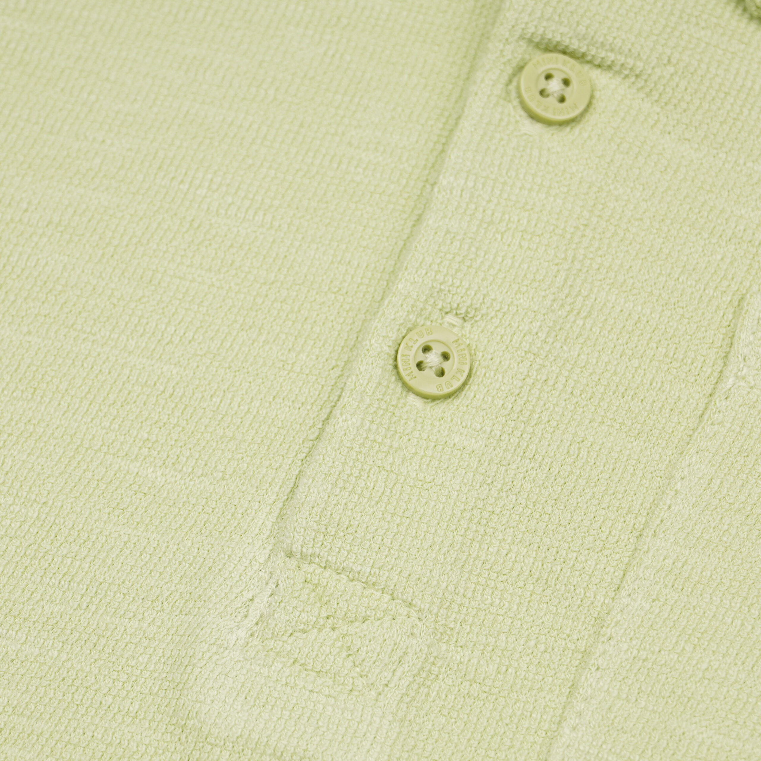 Mini Klub Boys Lime Green Textured Cotton Polo T-Shirt