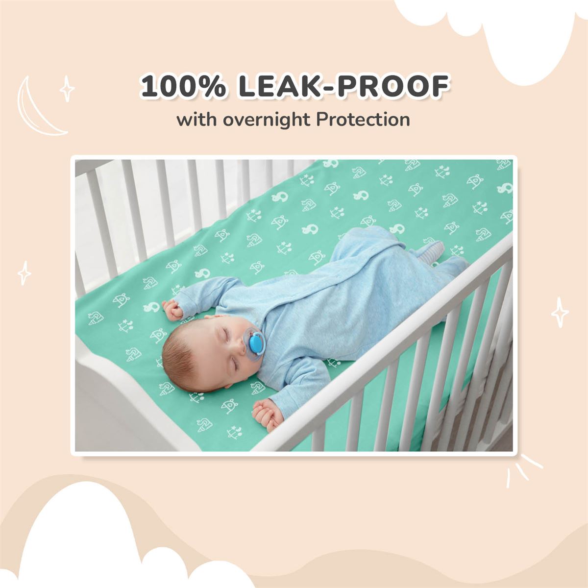 R for Rabbit Dry Nap Sheet - Green