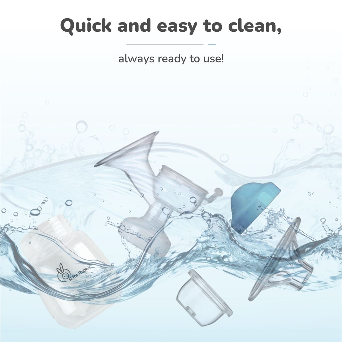 R for Rabbit Manual Breast Pump (Sky Blue)