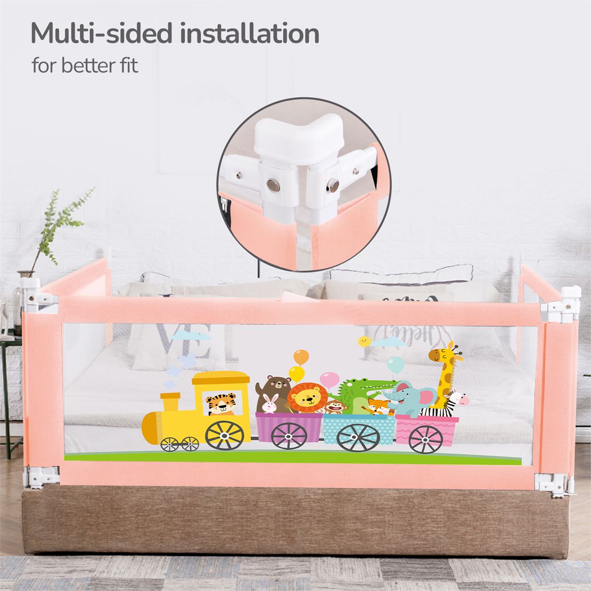 R For Rabbit Safari Bed Rail (Pink)
