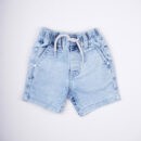 Ruff Ice Blue Lightly Washed Regular Fit Denim Shorts