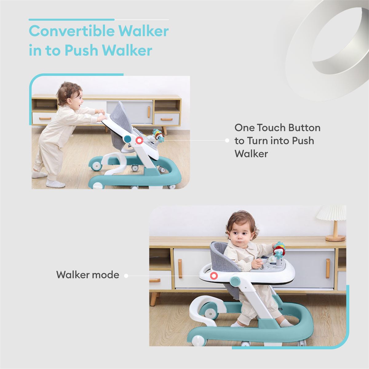 R for Rabbit Baby Walker (Green / Sage)