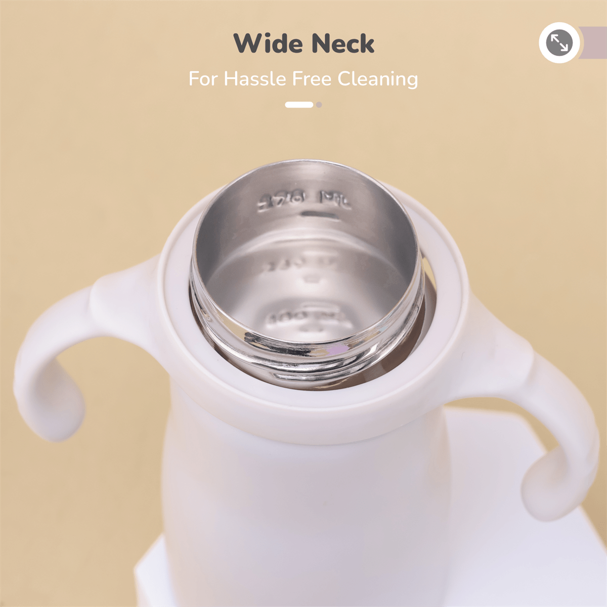 R for Rabbit Stainless Steel Sipper & Feeding Bottle (White)