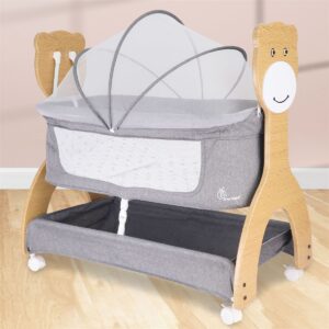 R for Rabbit Wooden Finish Baby Cradle & Bassinet