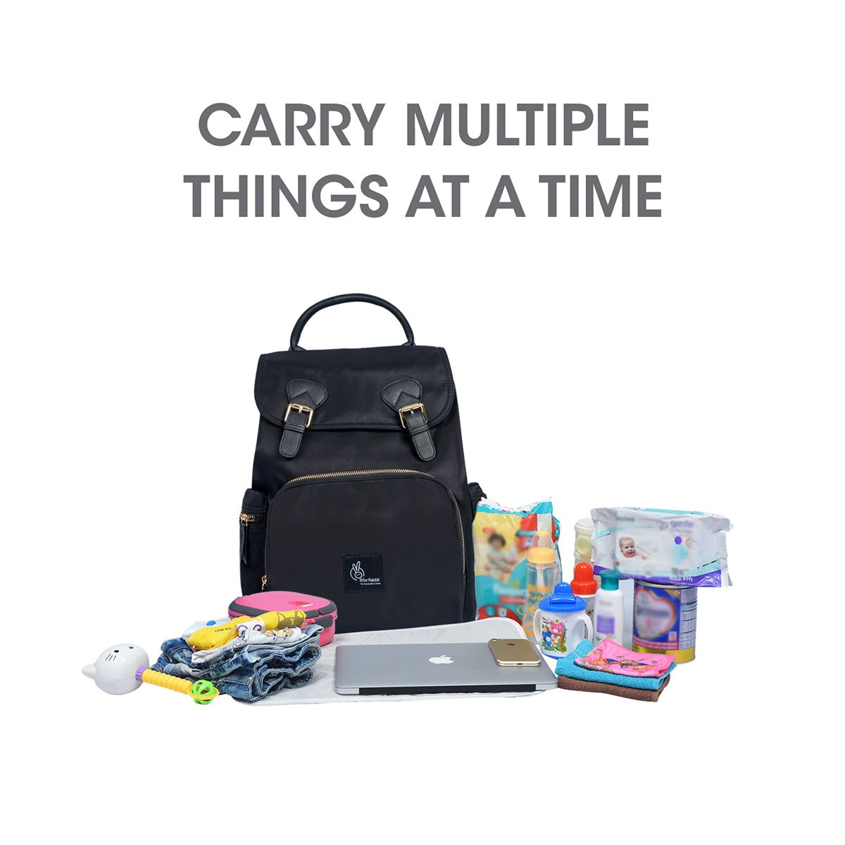 R For Rabbit Caramello Bliss Daiper Bag (Black)