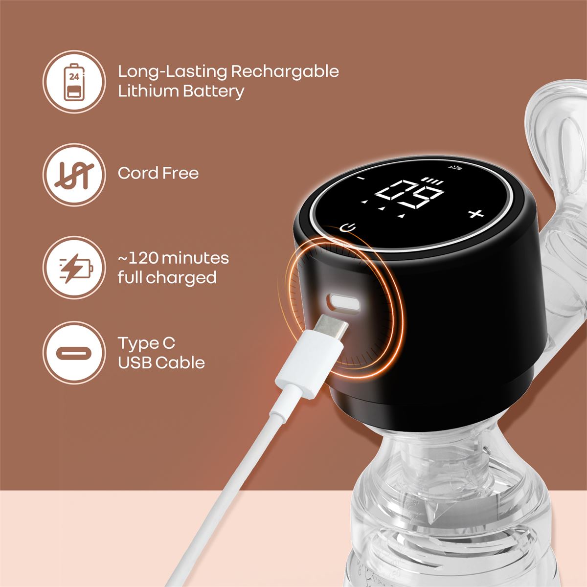 R for Rabbit First Feed Electric Breast Pump (Black)