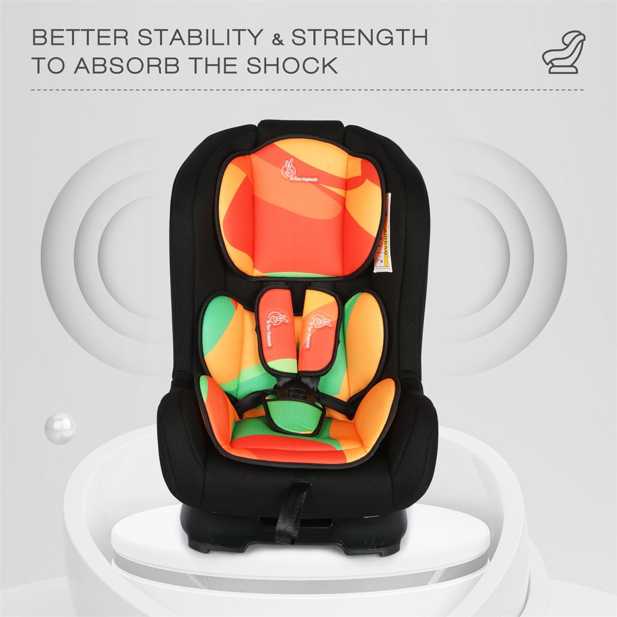 R For Rabbit Jack N Jill Car Seat - Colourful