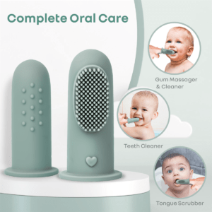 R For Rabbit Tiny Smiles Gummy Kids Tooth Brush (Olive Green)