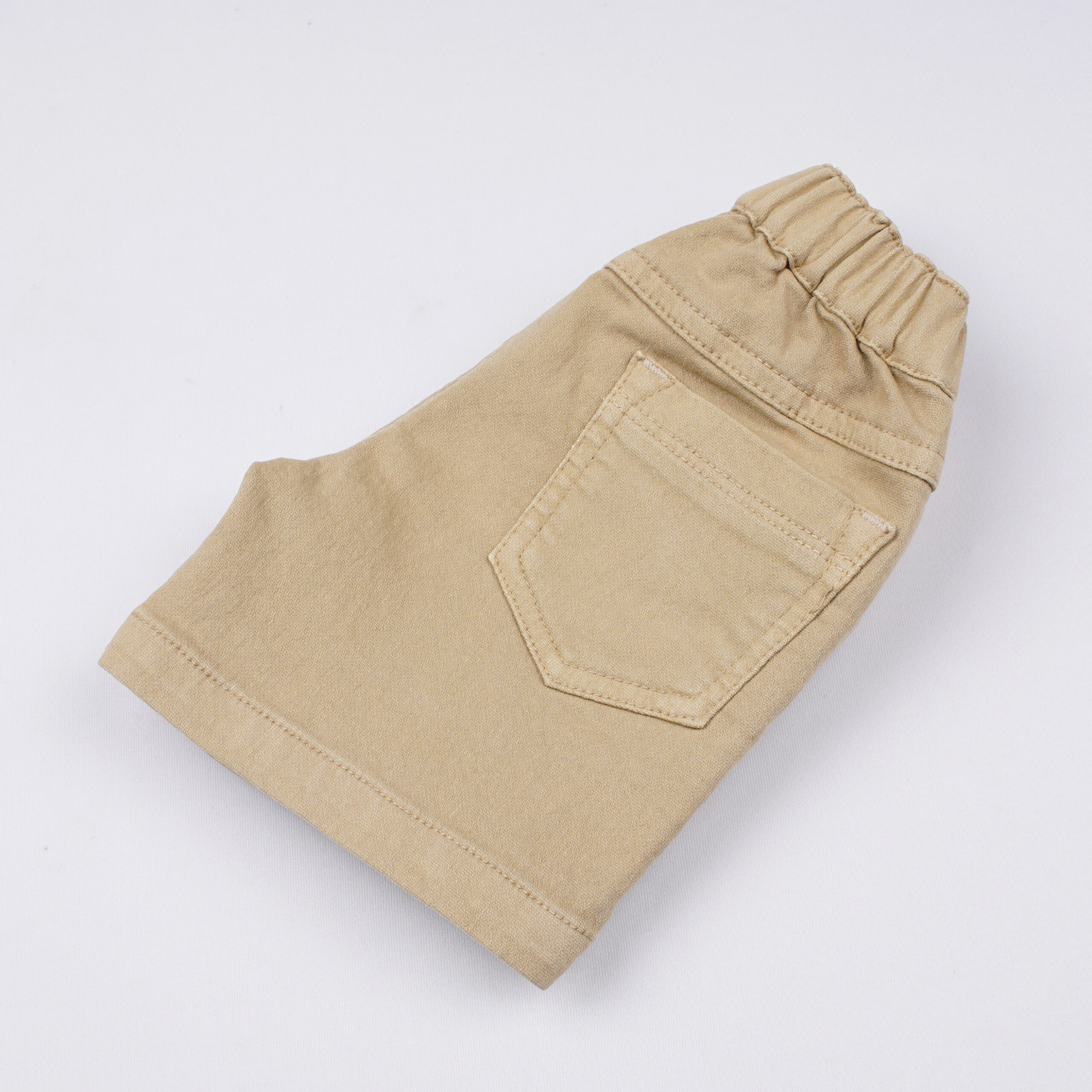 Little Kangaroos Baby Boys Khaki Elasticated Cotton Shorts
