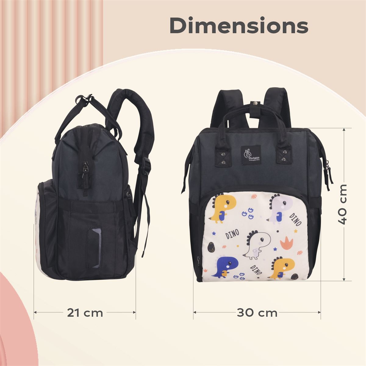 R For Rabbit Caramello Dino Daiper Bag (Beige)