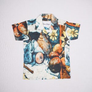Donjuan's Casuals Boys' Petrol Floral Print Half-Sleeve Resort Shirt