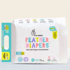 R For Rabbit Feather Diaper XXL pack of 26