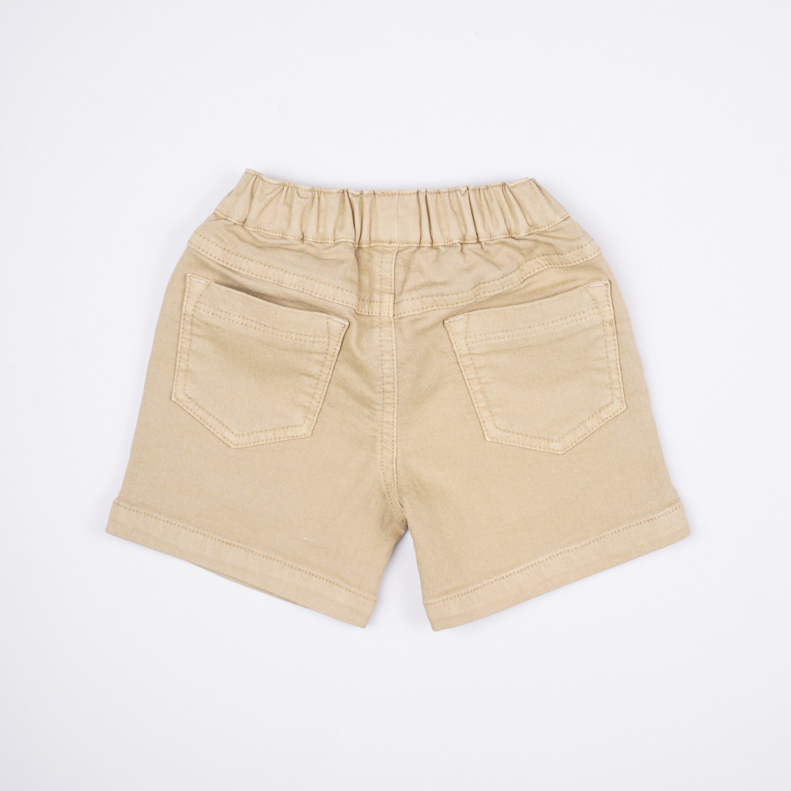 Little Kangaroos Baby Boys Khaki Elasticated Cotton Shorts