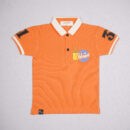 GUSTO Boys Vibrant Orange Graphic Printed Polo T-Shirt