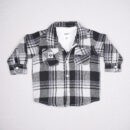 Ruff Boys Black Plaid Casual Shirt & Layered Tee Set
