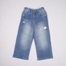 Lovekins High-Rise Fringed Cargo Denim Jeans for Kids