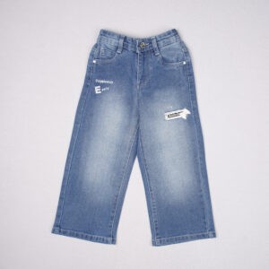 Lovekins High-Rise Fringed Cargo Denim Jeans for Kids
