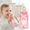 R for Rabbit - Steebo Zoobie - Sippy Water Bottle (Pink)