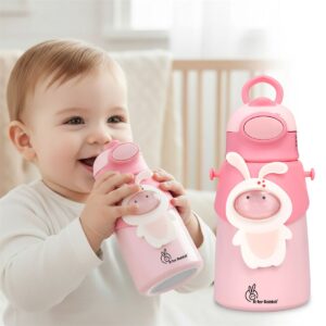 R for Rabbit - Steebo Zoobie - Sippy Water Bottle (Pink)
