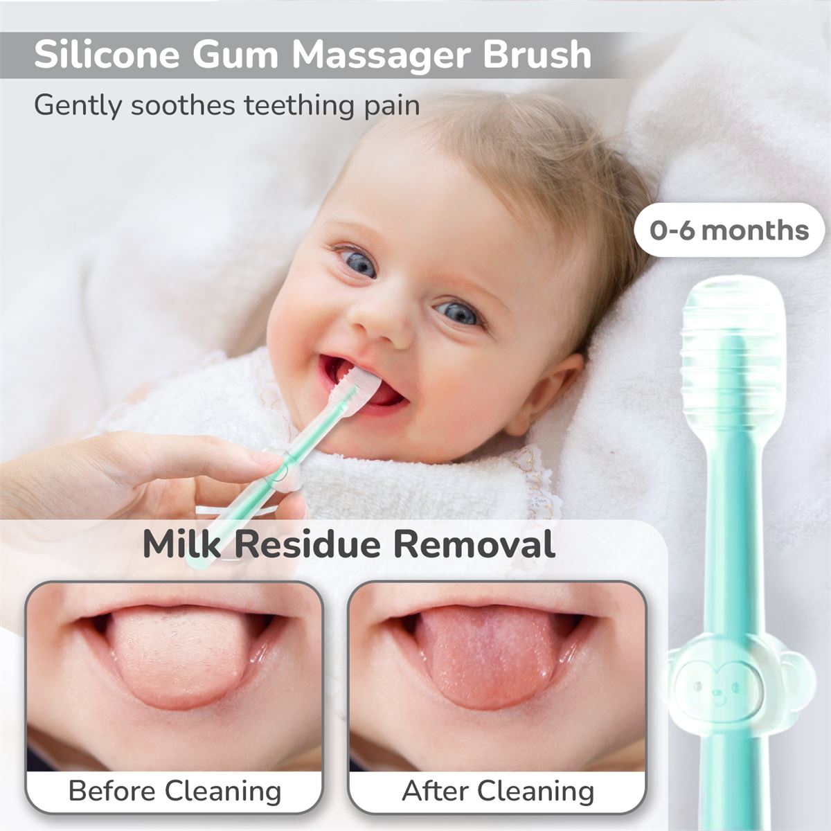 R For Rabbit Tiny Smiles Pixie Kids Tooth Brush - Lake Blue