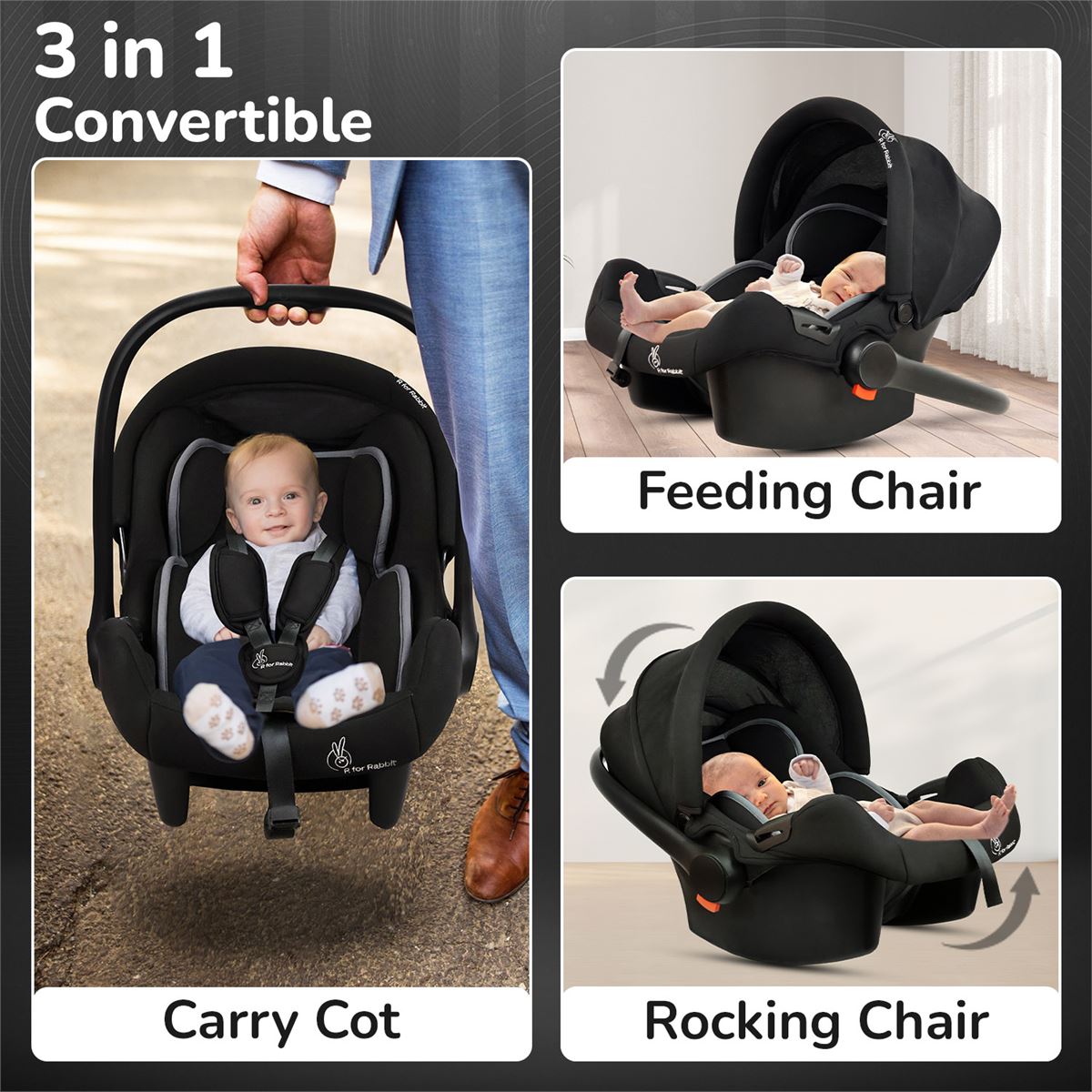 R for Rabbit Infant Car Seat & Carry Cot