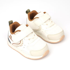 Urbantots Baby Mesh Sports Sneakers – Cream & Brown