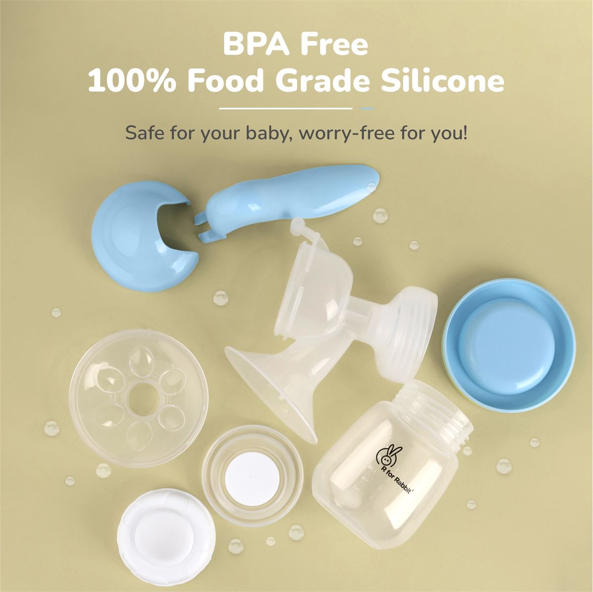 R for Rabbit Manual Breast Pump (Sky Blue)